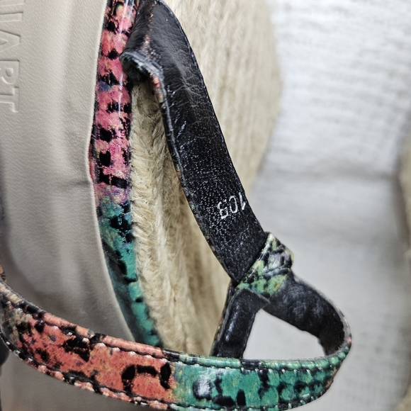 Colin Stuart Rainbow Reptile Snake Print Wedge Platform Stiletto Size 10 - Picture 7 of 16